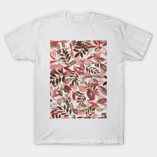 Abstract Leaves Pattern T-Shirt